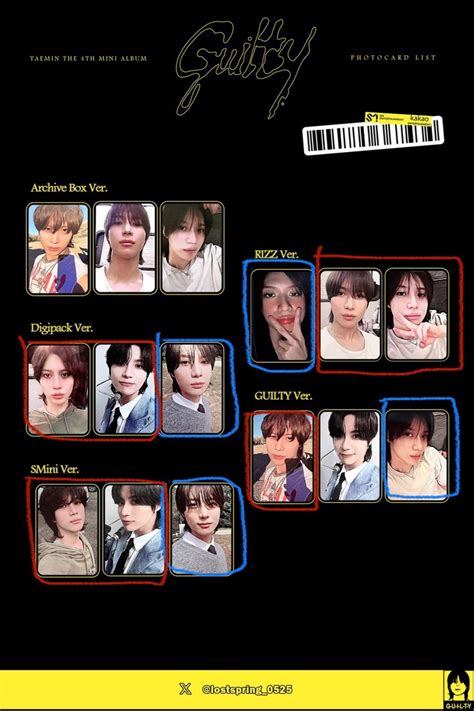 taemin guilty photocards